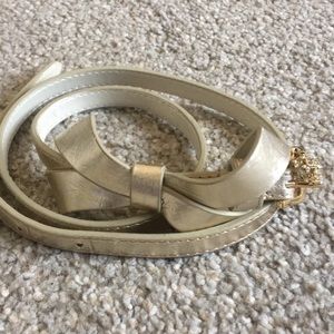 Lilly Pulitzer gold bow belt size S/XS